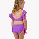 RuffleButts Neon Purple Crochet Butterfly Tankini