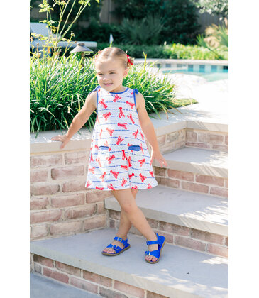 The Proper Peony The Proper Peony Lobster Sleeveless Dress