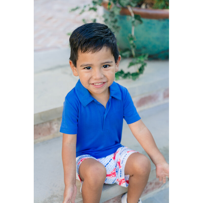 The Proper Peony The Proper Peony Regatta Blue Polo