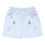 Zuccini Zuccini Leo Short - Blue Seersucker/Fishing Lure