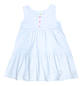 Zuccini Zuccini Gwyneth Dress - Blue Stripe/Flower Buttons