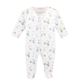 Baby Club Chic Baby Club Chic Golf Print Zipper Footie