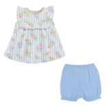 Baby Club Chic Baby Club Chic Scoops & Smiles Blouse & Bloomer Set