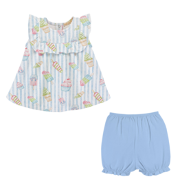 Baby Club Chic Baby Club Chic Scoops & Smiles Blouse & Bloomer Set