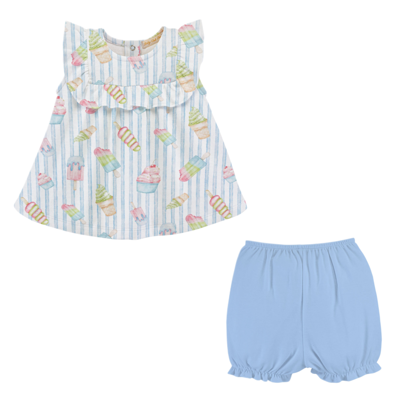 Baby Club Chic Baby Club Chic Scoops & Smiles Blouse & Bloomer Set