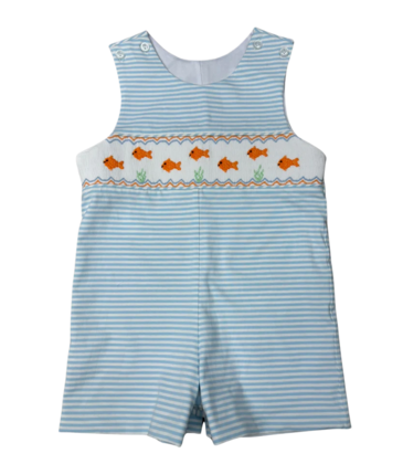 Whimsy Bay Whimsy Bay Goldfish Gang Smocked Jon Jon