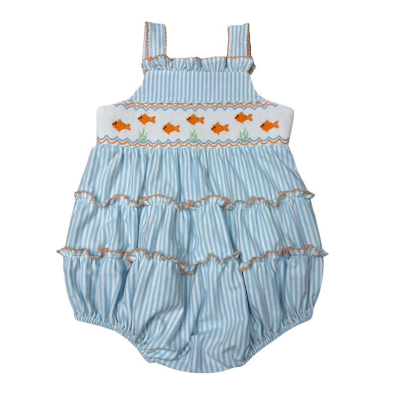 Whimsy Bay Whimsy Bay Goldfish Gang Smocked Bubble