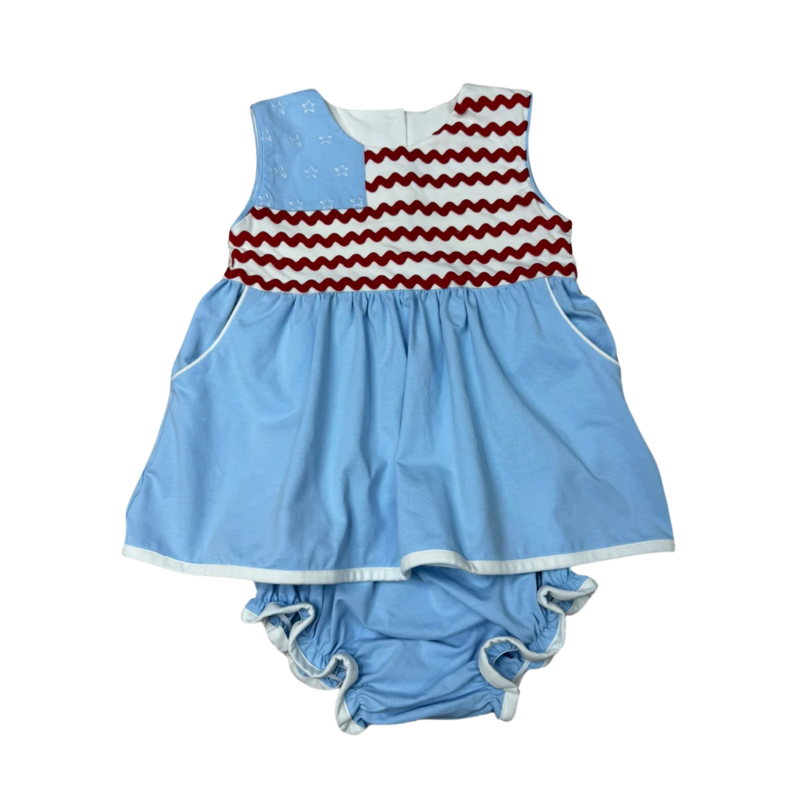 Whimsy Bay Whimsy Bay Ric Rac & Stars Bloomer Set