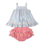 Whimsy Bay Whimsy Bay Pastel Penny Stripe Breezy Bloomer Set