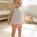 Whimsy Bay Whimsy Bay Pastel Penny Stripe Breezy Bloomer Set