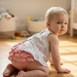 Whimsy Bay Whimsy Bay Pastel Penny Stripe Breezy Bloomer Set