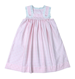 Whimsy Bay Whimsy Bay Gingham Girlie Lace Dress