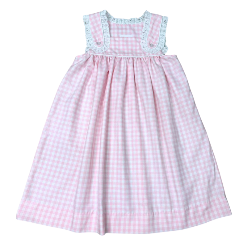 Whimsy Bay Whimsy Bay Gingham Girlie Lace Dress