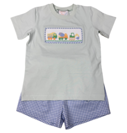 Whimsy Bay Whimsy Bay Construction Crew Smocked Short Set