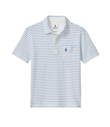 Johnnie-O Ryan Stripe Original Polo - White Venice