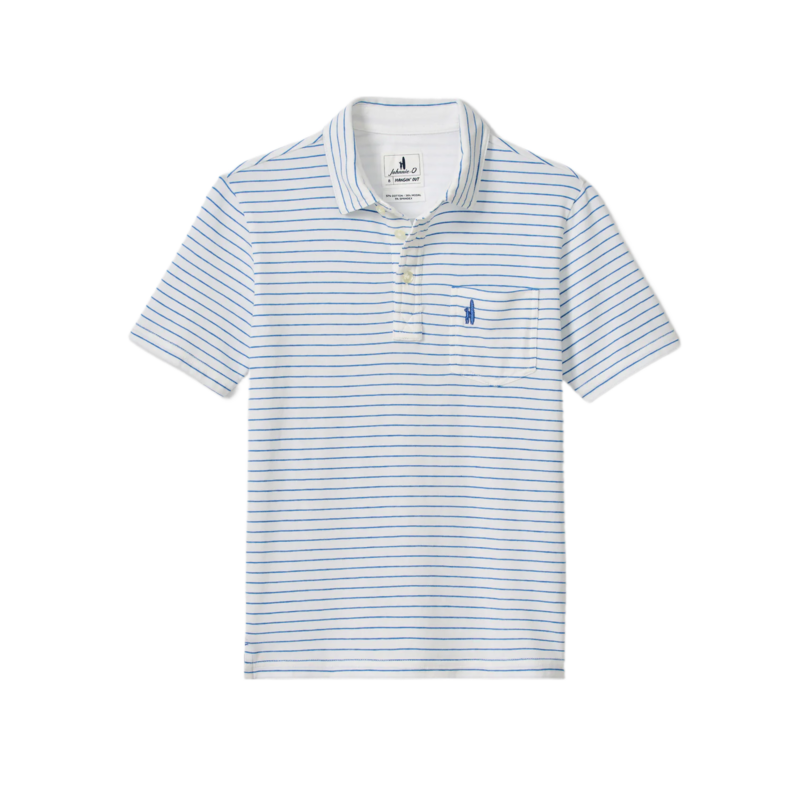 Johnnie-O Ryan Stripe Original Polo - White Venice