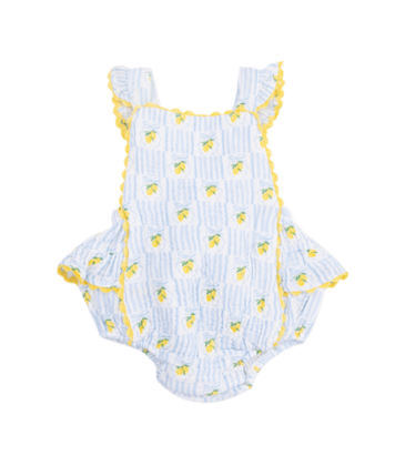 Angel Dear Angel Dear Ric Rac Ruffle Sunsuit - Lovely Lemons