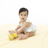 Angel Dear Angel Dear Ric Rac Ruffle Sunsuit - Lovely Lemons
