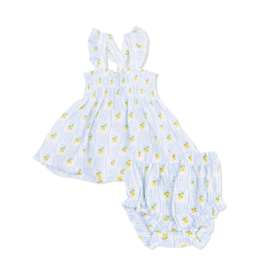 Angel Dear Angel Dear Smocked Top & Bloomer Set - Lovely Lemons