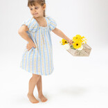 Angel Dear Angel Dear Puff Sleeve Babydoll Dress & Bloomer - Odalys Floral Stripe