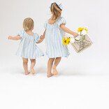 Angel Dear Angel Dear Puff Sleeve Babydoll Dress & Bloomer - Odalys Floral Stripe