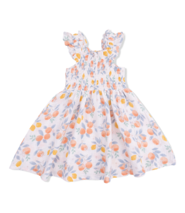 Angel Dear Angel Dear Smocked Sundress - Citrus Floral