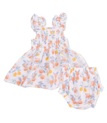 Angel Dear Angel Dear Babydoll Tunic & Bloomer Set - Citrus Floral