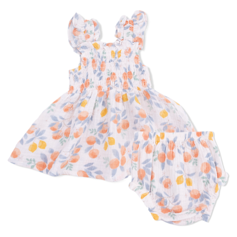 Angel Dear Angel Dear Babydoll Tunic & Bloomer Set - Citrus Floral
