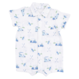 Angel Dear Angel Dear Polo Shortie - Baby Golf Carts Blue