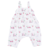 Angel Dear Angel Dear Tie Back Romper - Baby Golf Carts Pink