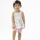 Angel Dear Angel Dear Smocked Top & Bike Short - Sunny Coral Reef Fish