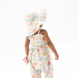 Angel Dear Angel Dear Smocked Romper - Sunny Coral Reef Fish