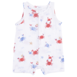 Angel Dear Angel Dear Shortie Romper - Crayon Crabs