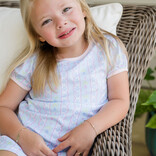 James & Lottie James & Lottie Play Dress - Blue Floral Scallop