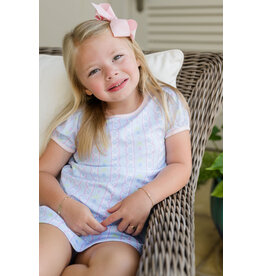 James & Lottie James & Lottie Play Dress - Blue Floral Scallop