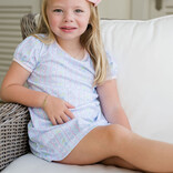 James & Lottie James & Lottie Play Dress - Blue Floral Scallop