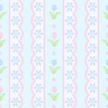 James & Lottie James & Lottie Bow Lottie Bloomer Set - Blue Floral Scallop