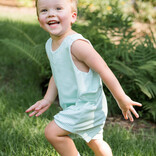 James & Lottie James & Lottie Reed Jon Jon - Light Green Stripe