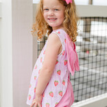 James & Lottie James & Lottie Bow Lottie Bloomer Set - Strawberry Stripe