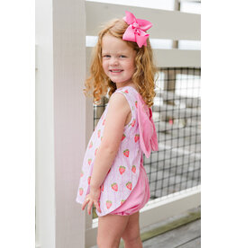James & Lottie James & Lottie Bow Lottie Bloomer Set - Strawberry Stripe