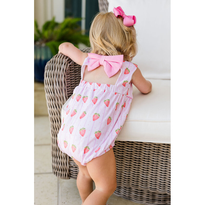 James & Lottie James & Lottie Tie Back Lottie Bubble - Strawberry Stripe