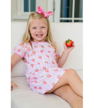 James & Lottie James & Lottie Play Dress - Strawberry Stripe