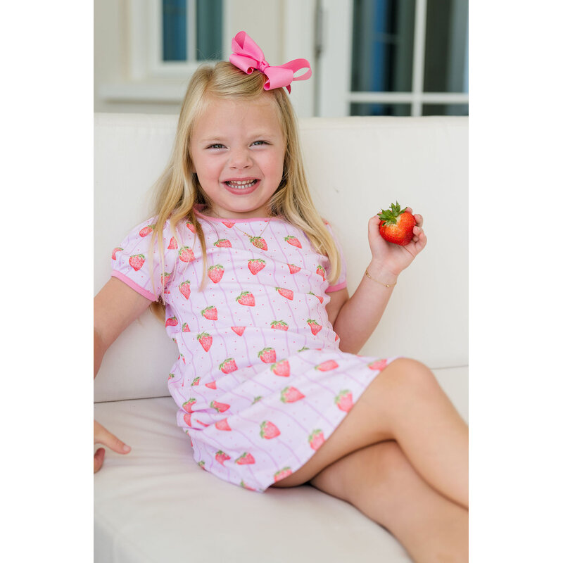 James & Lottie James & Lottie Play Dress - Strawberry Stripe