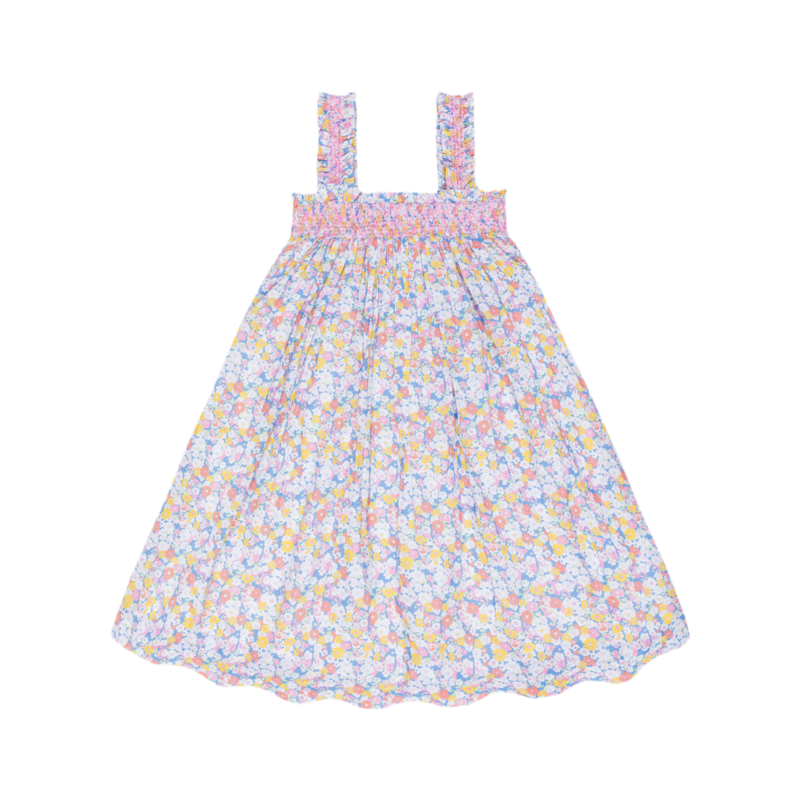 Minnow Swim Jasmine Blossom Smocked Ruffle Strap Dress