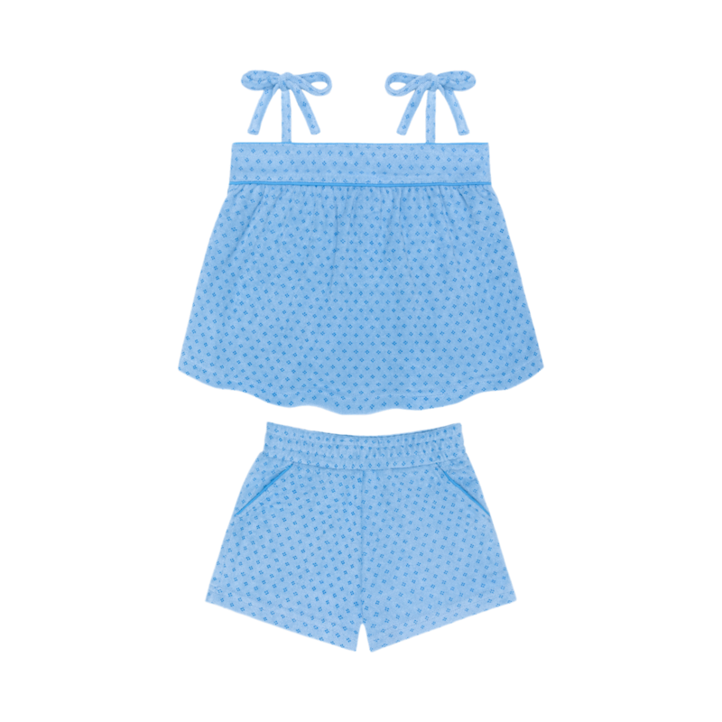 Minnow Swim Le Marin Dot French Terry Tie Top & Short Set