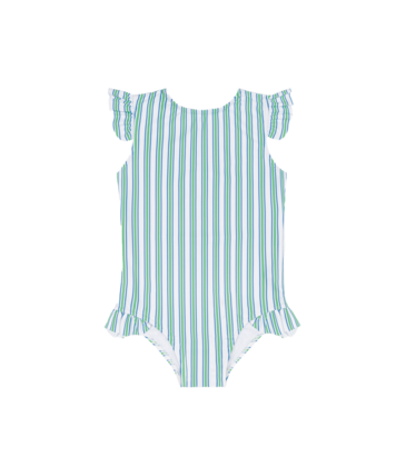 Minnow Swim Tamarin Stripe Ruffle Cap Sleeve 1pc