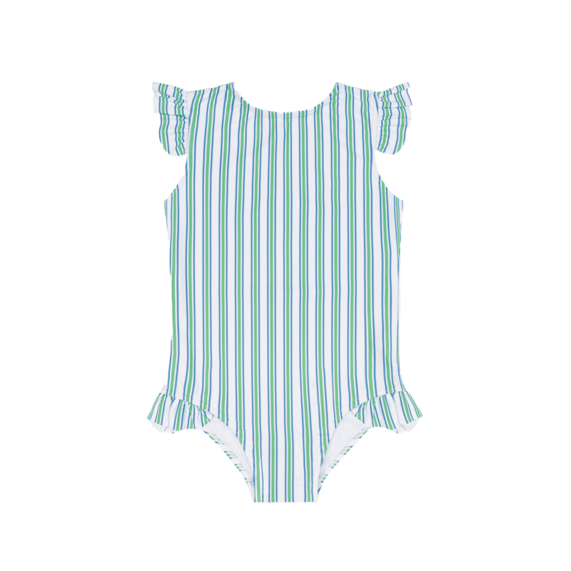 Minnow Swim Tamarin Stripe Ruffle Cap Sleeve 1pc