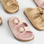 ShuShop ShuShop Lori Pink Woven Sandals