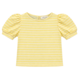 Nella June Nella June Puff Sleeve Tee - Yellow Floral Stripe
