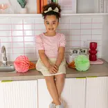 Nella June Nella June Puff Sleeve Tee - Red Heart Stripe